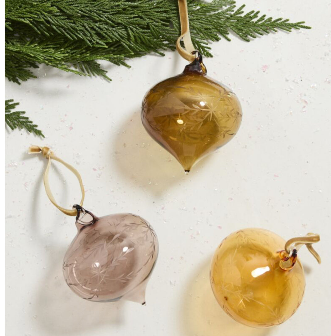 Etched Floral Ornament