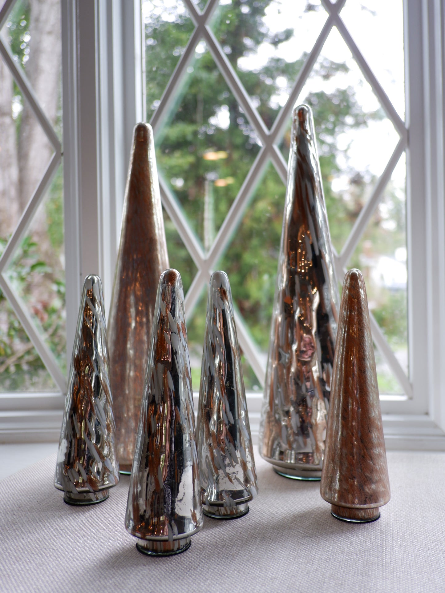 Mercury Glass Tabletop Trees