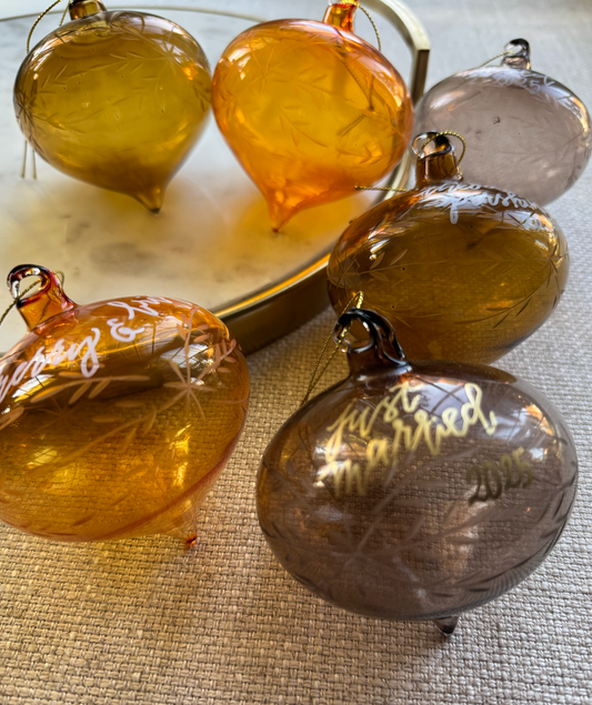 Etched Floral Ornament