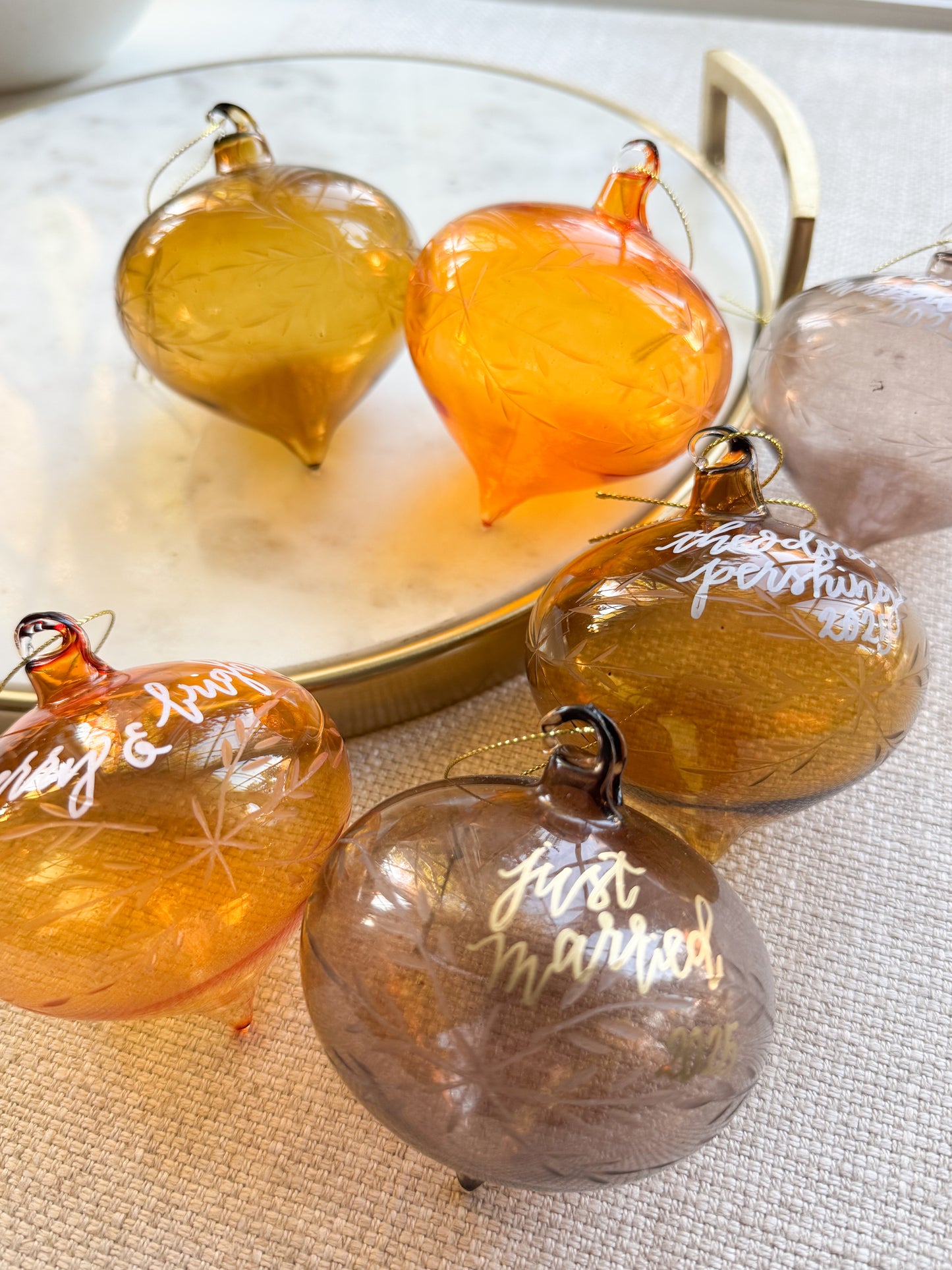 Etched Floral Ornament