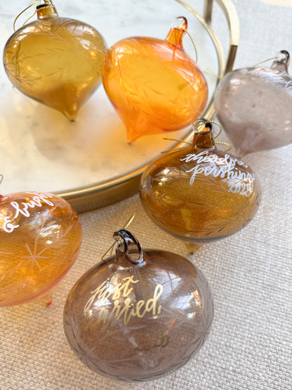 Etched Floral Ornament